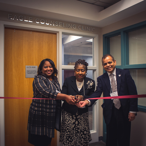 Cheryly Parquet, BCBS, Dean Audrey Beard, NCCU SOE, and Dr. Depak Kumar, BBRI