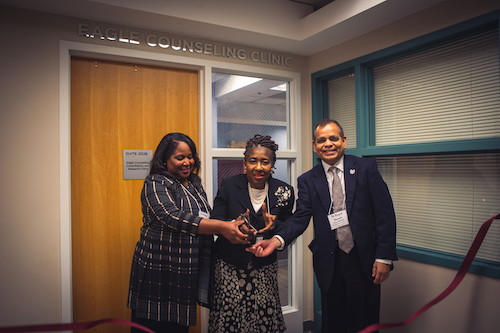 Cheryly Parquet, BCBS, Dean Audrey Beard, NCCU SOE, and Dr. Depak Kumar, BBRI